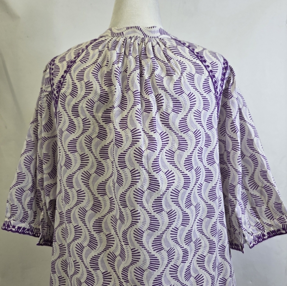 Yerse  abstract print Midi prairie Dress - Picture 7 of 14
